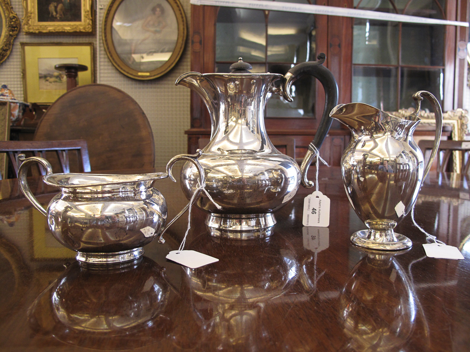 A GEORGE V THREE PIECE SILVER SERVICE, L