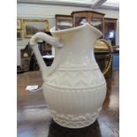 A BELLEEK FIRST PERIOD TREFOIL JUG, with