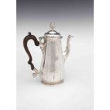 AN IRISH MID 18TH CENTURY SILVER COFFEE