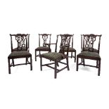 A SET OF SIX IRISH GEORGE III MAHOGANY F