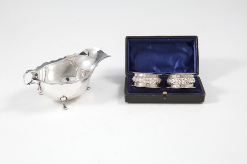 AN IRISH SILVER SAUCE BOAT, Dublin 1907,