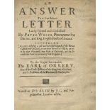 BOYLE, Roger, Earl of Orrery.  An answer to a scandalous letter lately printed and subscribed by