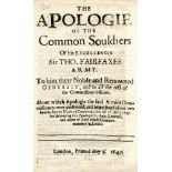 The apologie of the common souldiers of His Excellencie Sir Tho. Fairfaxes army - [London]: May 3