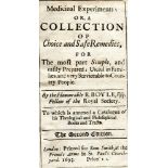 BOYLE, Robert.   Medicinal experiments: Or a collection of choice and safe remedies for the most