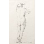 Mary Swanzy HRHA (1882-1978)Full length nudePencil, 20 x 11.5cm (8 x 4Î_Š—)Swanzy Studio Atelier