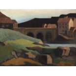 Mainie Jellett (1897 - 1944)French Landscape with Bridge (1925)Oil on board, 44 x 59cm (17 x 23)