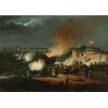 William Sadler II (c.1782-1839)Battle of Copenhagen - 1801Oil on canvas, 38.25 x 54.5cm (15¼ x 21½)