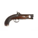 AN EARLY 19TH PERCUSSION OVERCOAT PISTOL, by Van Wart & Sons, London with damascus barrell and