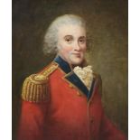 AFTER THE 18TH CENTURYPortrait of a military officer, half-length, in a red coatOil on canvas, 75
