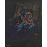 George Campbell RHA (1917-1979)Sailor Thinking in a BarColoured chalks, 16.5 x 13.5cm (6½ x 5¼'')