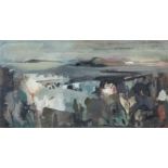 George Campbell RHA (1917-1979)Memories of HowthOil on board, 27.5 x 52cm (11 x 20.5'')Signed