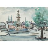 Gerard Dillon (1916-1971)Dunville Park, Falls Road, BelfastWatercolour, 25.5 x 35.5cm (10 x 14)