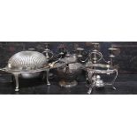 A collection of plated ware including a