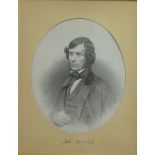 19th Century monochrome print, Portrait