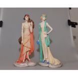 A pair of Coalport 'Roaring Twenties' figures of Blanche and Eve, modelled by Jack Glyn (2)