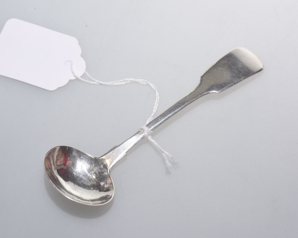 An unusual George III silver cream ladle, John Osment, Exeter, 1829