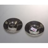 A pair of George V silver Walker & Hall footed dishes in the Art Deco taste, Sheffield 1934, 4.4