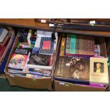 Two boxes of childrens novels and reference books etc