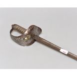 A George V 1897 pattern Infantry Officer's sword with pierced hand basket bearing George V cypher,