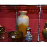 A group of three retro West German stoneware vases, c.1970