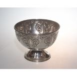 An Edward VII silver footed bowl, Sheffield 1905, George Wish (possibly), 10.1 troy ounces