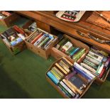 Six boxes of books inc. photographic reference, history, novels etc