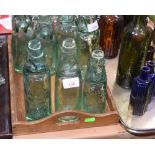 A group of three vintage codd bottles inc. W Wells & Sons, R Clarke etc