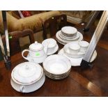 A partial Noritake dinner and tea service, Equator pattern