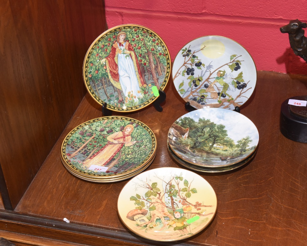 A set of four Royal Worcester 'Orchard Collection' plates commemorating the Centenary of William