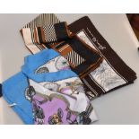 A group of three lady's scarves inc. a retro print Fiorini