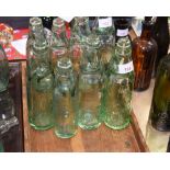 A group of four vintage codd bottles inc. Robert Housby, Bell Goldsborough & Co mineral water etc