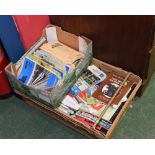 Two boxes of railway maps and periodicals