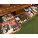 Four boxes of books inc. novels and geographical reference