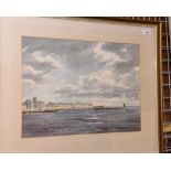 Norah Howard (20th Century) Coastal view, watercolour, signed and dated '85,  framed and glazed