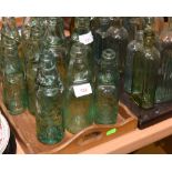 A group of three vintage codd bottles inc. W Wells & Sons, R Clarke etc