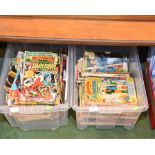 Two boxes of vintage Marvel and other comics, inc. Daredevil