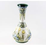 A LARGE WILLIAM MOORCROFT FOR JAMES MACINTYRE, FLORIANWARE VASE, of flask form, decorated in