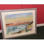 David Carr, a lakeland landscape, watercolour and gouache, signed lower right, framed and glazed