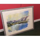 David Carr, Lakeland landscape, watercolour and gouache, signed lower right, framed