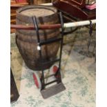 A vintage painted iron GPO (General Post Office) Porter's Barrow, the wheel cast GPO, Willmot,