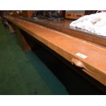 A Robert Mouseman Thompson 16ft shelf adzed to all areas and with a large carved mouse signature