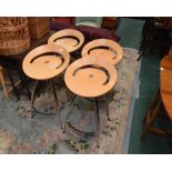 A set of four Lyra breakfast stools on chrome legs