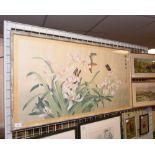 Early 20th century Chinese  School, Butterflies Alighting on a Spray of Flowers, signed with Chinese