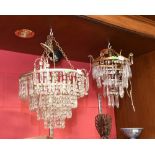 Two lustre drop ceiling lights (a/f)