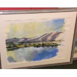 David Carr, Lakeland landscape, watercolour and gouache, signed lower right, framed