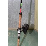 A spinning rod; tog. with a Zebco reel