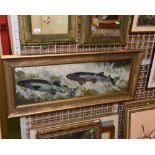 After Parkin, A Study of Leaping Salmon, print, framed