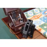 An early 20th Century Bubble sextant Mark 1 x A  in wooden case, reg. no. 68/218 serial no. 1734/43