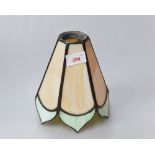 A 1920's leaded and coloured glass light shade