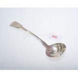 A George III silver sauce ladle, London 1779, fiddle pattern. 1.78 troy ounces